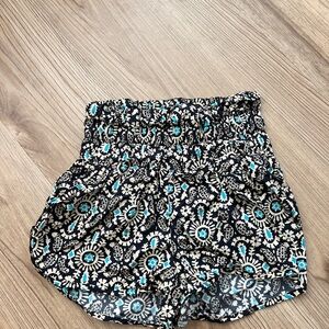FP Movement by Free People High Waist Black and Cream Shorts